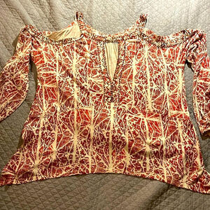 Free People Cold ( Beaded ) Shoulder Top